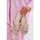 Boto Women's Flat Sandals With Intertwining Straps Beige Acimine | ePonuda.com