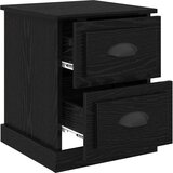 vidaXL Nočna omarica Črni hrast 39 x 39 x 47.5 cm Konstruiran les | Shoptok.si