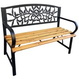 AKORD GARDEN BENCH REO BLACK / NATURAL WOOD, (21713917) | Shoptok.si