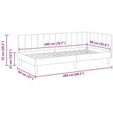 vidaXL Kotna postelja z vzglavjem Turkizna 90 x 200 cm Žamet | Shoptok.si