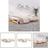 The Living Store Izvlečna dnevna postelja 2x(80x200) cm trdna borovina - Dnevna Postelja, (21737165) | Shoptok.si