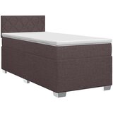  Boxspring krevet s madracem Tamno smeđa 90 x 190 cm Tkanina | shoptok.hr
