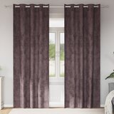 vidaXL Rjav Velvet zavese 2 kosa z očki 245x140 cm Cene
