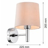 Brilagi zidna svetiljka monte 1xE27/15W/230V bež/sjajni hrom | Eponuda.com