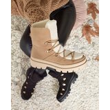Resti Beige women's insulated trapper boots with sheepskin Lery Walk | ePonuda.com