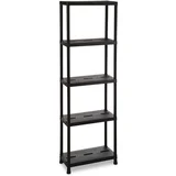 Črn plastičen regal za delavnico 60x180 cm Universal Pro –