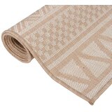 Vanjski tepih ravnog tkanja 120 x 170 cm smeđe pruge | shoptok.hr