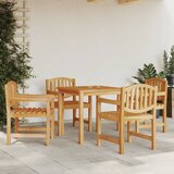 Vrtne stolice 4 kom 58 x 59 x 88 cm od masivne tikovine | Shoptok.si