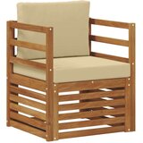  Zunanji kavč Masivno akacijevo les in poliester Naravna, (5000269212) | Shoptok.si