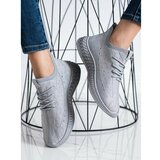 TRENDI grey textile sneakers Cene