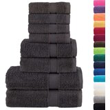 vidaXL 8-dijelni vrhunski set ručnika antracit 600 gsm 100 % pamuk | shoptok.hr