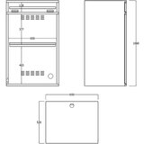 eurokraft pro računalniška delovna postaja, jeklena pločevina, vxš 1060 x 650 mm, brez ohišja za zaslon, barva vrat svetlo siva | Shoptok.si
