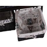 Kondela Klop z blazino, 2 košari, temno rjava/bež/vzorec, SEAT BENCH 3 | Shoptok.si