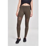 Urban Classics Women's Tech Mesh Leggings - Dark Olive Cene