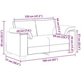  3-delna sedežna garnitura z blazinami, temno zelena tkanina, (22054331) | Shoptok.si