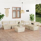 Maison Chic Seti vrtnega pohištva - Vrtna garnitura iz palet 6-delna impregnirana smrekovina, (21806164) | Shoptok.si