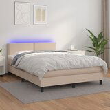  The Living Store Box spring postelja z vzmetnico LED kapučino 140x190 cm - Box Spring Postelja, (21444448) Cene