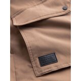 Ombre Men's long parka sherpa jacket - beige | Eponuda.ba