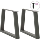 vidaXL Noge jedilne mize V-oblike 2 kosa Antracit 50x(42-43,3)cm Jeklo | Shoptok.si