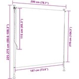 Vanjska roleta žuto-bijela 200 x 270 cm od tkanine i čelika | shoptok.hr