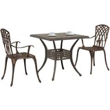  Set vrtnih stolova 3 pcs Bronzana Liveni aluminij | shoptok.hr