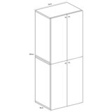 MID.YOU Arhivska Omara Lona Xxl, Barva Hrasta | Shoptok.si