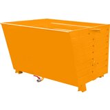 eurokraft pro Naložni prekucni zaboj za zlaganje za ostružke BSS, prostornina 1,5 m³, rumeno oranžne barve | Shoptok.si