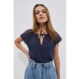 Moodo Cotton shirt blouse - navy blue | shoptok.hr