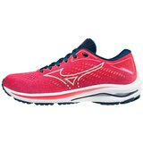 Mizuno Women's Running Shoes Wave Rider 25 / Phlox Pink / White / Gibraltor Sea | shoptok.hr
