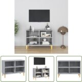 The Living Store TV omarica z lesenimi nogami siva sonoma 69,5x30x50 cm - TV Omarica, (21738396) Cene
