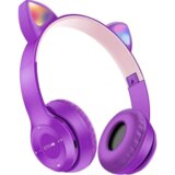 Venisymlis Otroške Bluetooth slušalke z mačjim ušesom, zložljive brezžične slušalke z LED mikrofonom, (22102627) | Shoptok.si