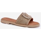 ARTIKER Women's Flat Sandals With Weaving And Decoration Beige | ePonuda.com