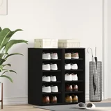 vidaXL Polica za cipele Crni hrast Konstruirano drvo 32 x 35 x 70 cm