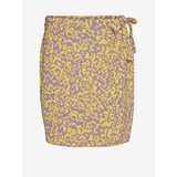 Noisy May Purple-yellow patterned wrap skirt Clara - Women Cene