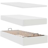 vidaXL Otomanski okvir kreveta s madracem bijela 90x190cm umjetna koža | shoptok.hr