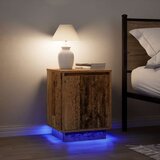  Noćni ormarići s LED svjetlima 2 kom boja drva 38x34x50 cm | shoptok.hr