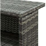 Poli Vrtna barska miza siva 120x55x110 cm poli ratan | Shoptok.si