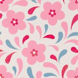 The Unique Paper Company Modernity Pastel - Ukrasni papir 2m - Modernity Pastel, Glitter, Flower Iri, Pink On White Cene