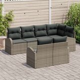 vidaXL Set od 7 Komada Vrtnih Kauča s Jastučićima Sivi Poli Ratan | shoptok.hr