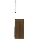  Set kupaonskog namještaja smeđa boja hrasta konstruirano drvo | shoptok.hr