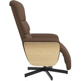  Naslonjač od tkanine s osloncem za noge smeđi | shoptok.hr