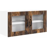  Zidni stakleni ormarić Dimljeni hrast 80 x 31 x 40 cm | shoptok.hr