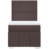 vidaXL Box spring postelja z vzmetnico temno rjava 100x200 cm blago, (21308498) | Shoptok.si