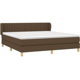  Box spring postelja z vzmetnico temno rjava 160x200 cm blago, (20930162) | Shoptok.si