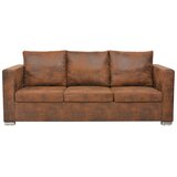  Kauč Trosjed 191x73x82 cm Umjetna Antilop Koža | shoptok.hr