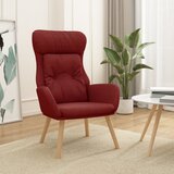  Stolica za opuštanje od tkanine crvena boja vina | shoptok.hr