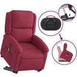  Električni masažni naslonjač na podizanje boja vina baršun | shoptok.hr