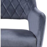 XXXL Naslanjač Vicky, Siva, Žamet, Vrtljiv | Shoptok.si
