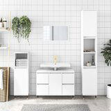 vidaXL Kopalniška omarica bela 80x33x60 cm inženirski les | Shoptok.si