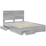  Konstrukcija postelje Siva Sonoma 150 x 200 cm Konstruiran les, (5000104231) | Shoptok.si